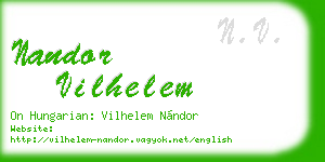 nandor vilhelem business card